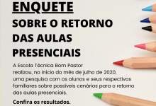 RESULTADO DA PESQUISA SOBRE RETORNO DAS AULAS PRESENCIAIS