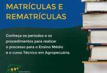 EDITAL DE MATRÍCULAS E REMATRÍCULAS