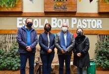 Prefeito de são Francisco de Paula visita EscolaTécnica Bom Pastor